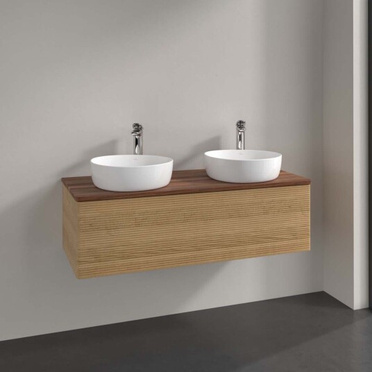 Villeroy & Boch Antao Servantskap med 1 skuff 120x50x36 cm m/lys Eik/Valnøtt