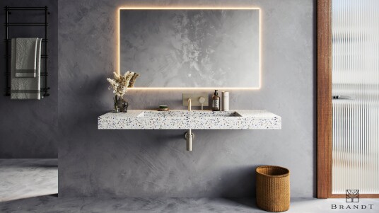 Brandt EDGE Vegghengt 120 Cm Terrazzo White