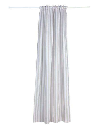 Noble House Curtain Doris Stripe - White - 130X250CM x 45