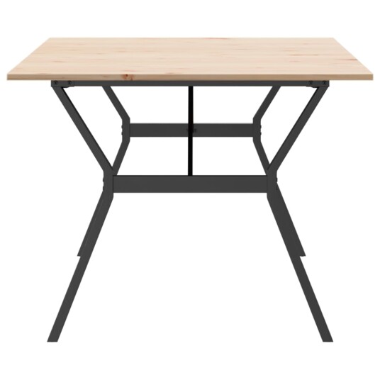  Spisebord Y-ramme 200x100x75 cm heltre furu og støpejern 3282723