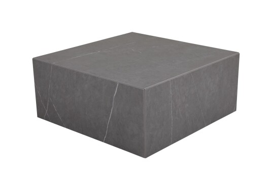 Brafab ZTEN Loungebord, Marmorert metall, 80x80, Grå