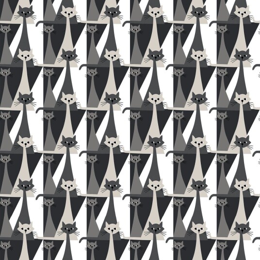 Arvidssons Textil Kitty stoff Grå Arvidssons Textil Kitty stoff Grå