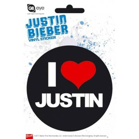Vinyl Stickers I Love Justin Bieber