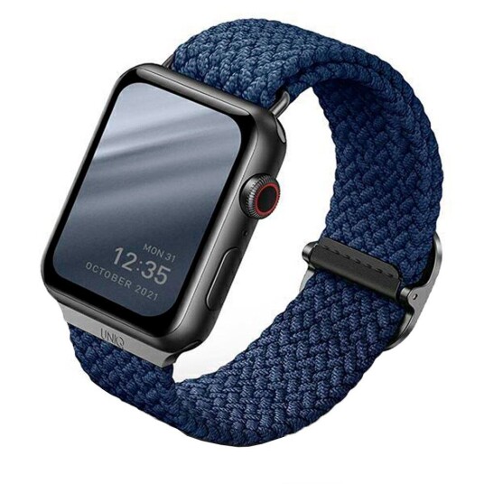 UNIQ Apple Watch (38/40/SE/41MM) UNIQ Aspen Flettet Stoffrem - Blå