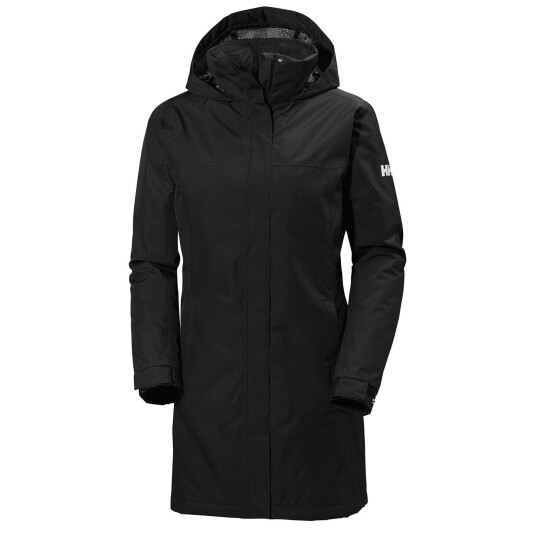 Helly Hansen Dame Aden Lang Isolert Regnfrakk Svart XL SvartXL Helly Hansen Dame Aden Lang Isolert Regnfrakk Svart XL SvartXL