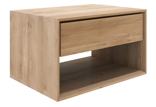 Ethnicraft Nordic II nattbord Oak wax oil 1 skuff 57 cm