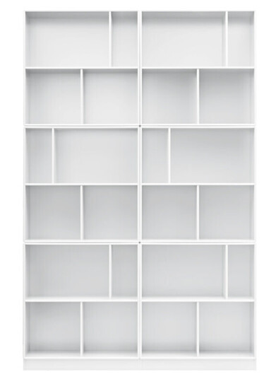 Montana Read bokhylle new white 101 med 7 cm sokkel