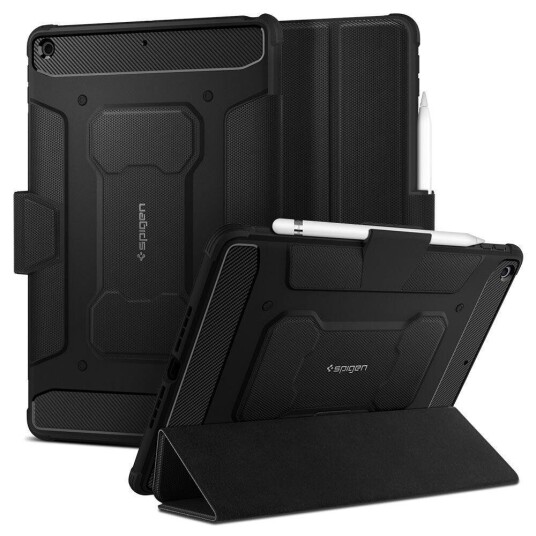 Spigen iPad 10.2" (2021 / 2020 / 2019) Spigen Rugged Armor Pro Deksel - Svart Spigen iPad 10.2" (2021 / 2020 / 2019) Spigen Rugged Armor Pro Deksel - Svart
