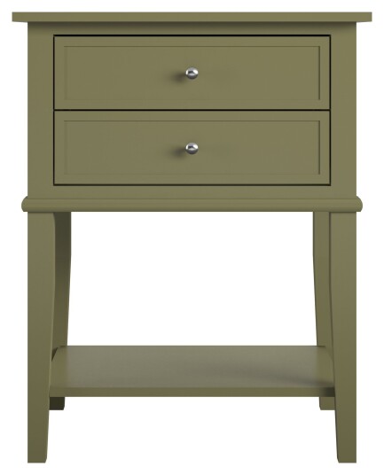 Dorel Home Loft24 Franklin Sidebord med 2 skuffer, olivengrønn Unoliving 1689898-03-0 1719569-04-0