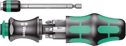 Wera Kraftform Kompakt 22 Bitsskruvmejsel med 6 Torx Bits