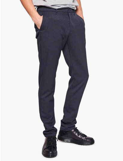 Woodbird Steffen Mel. Pant - Blue - 28 x 34