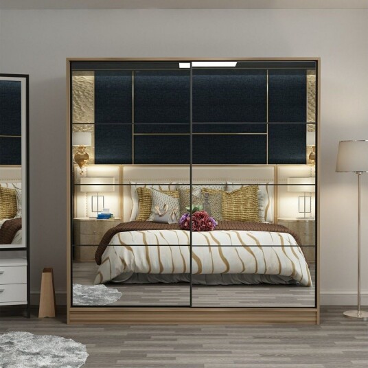 Fruitland Garderobe med Speil - Brun