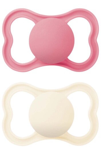 MAM Supreme Silikon Smokk 6-16m 2-pack Neutral/Rosa
