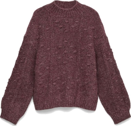 Vero Moda Girl Kaia høyhalset genser  rose brown (122/128)