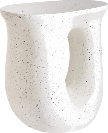 Sidebord utendørs Idro 42 cm terrazzoeffekt   Hvit