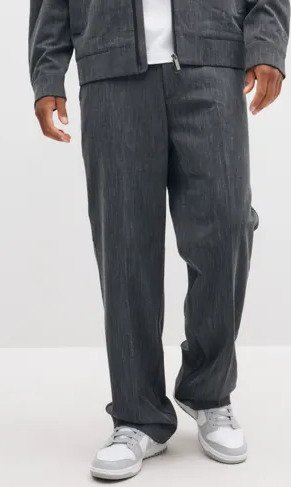 Les Deux Herringbone Tailored Pants Dressbukser Grå