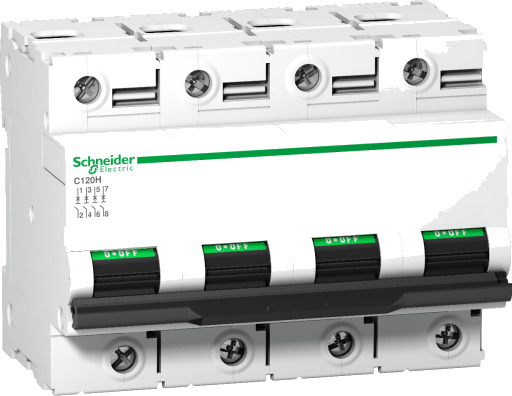 Strømbryter C120H D 4P 100A 15kA
