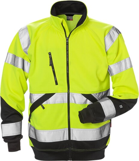 Fristads 7426 SHV Sweatshirtjakke varselgul/svart Varselgul/Svart Klær