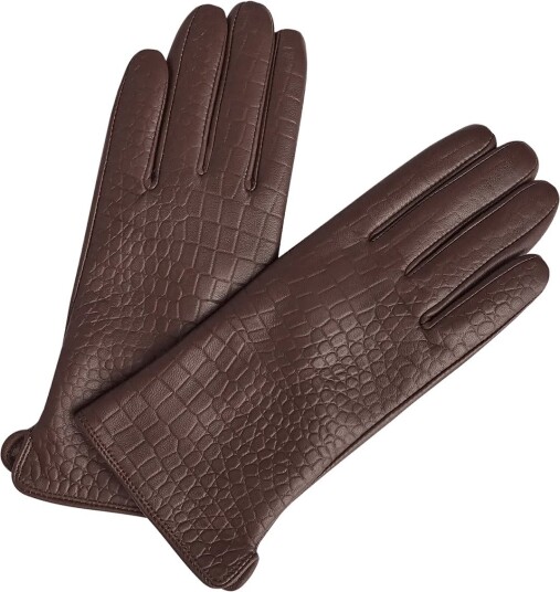 Markberg Nilambg Glove Croco   CHOCOLATE BROWN   7