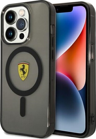 Ferrari Mobildeksel for iPhone 14 Pro 6,1" Translucent MagSafe Svart