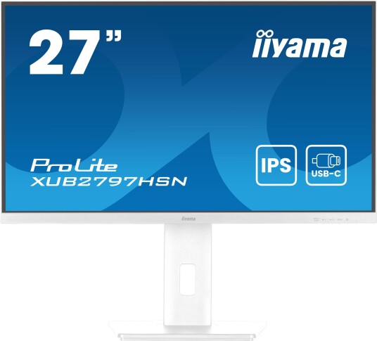 Iiyama ProLite 27" FHD IPS Skjerm med USB-C og HDMI Hvit Iiyama ProLite 27" FHD IPS Skjerm med USB-C og HDMI Hvit