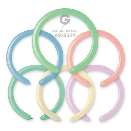 Gemar lateksballonger til figurer macaron mix farger D4 100stk