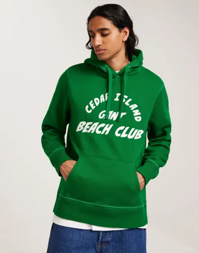 Gant Cedar Graphic Hoodie Hoodies Grønn