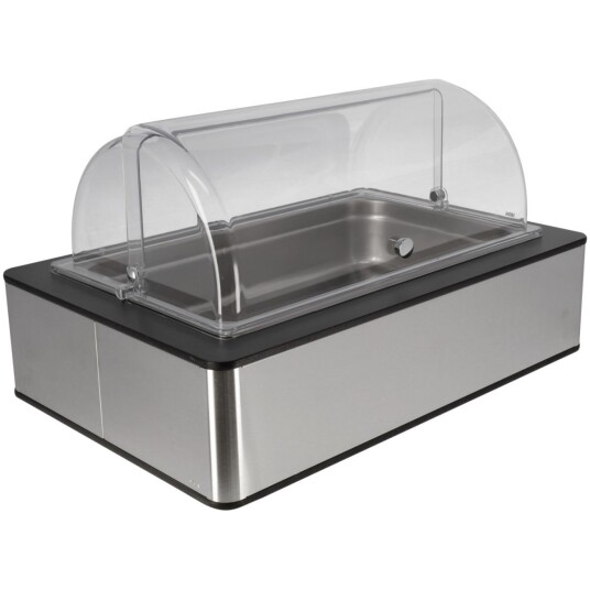 VEGA Buffetsystem komplett Fundale antrasitt 10 cm rustfritt stål GN 1/1; Størrelse GN 1/1, 63x42.5x27.4 cm (LxBxH); Antrasitt/Transparent/Stålgrå; Rektangulær