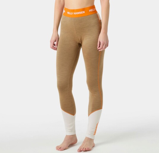 Helly Hansen Dame Lifa Merino Mellomvekt Basislag Bukser Brun XL