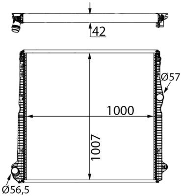 Radiator, motorkjøling MAHLE CR 2453 000S