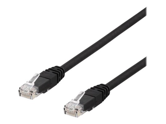 Deltaco 5m Koblingskabel RJ-45 Cat6 Svart Deltaco 5m Koblingskabel RJ-45 Cat6 Svart
