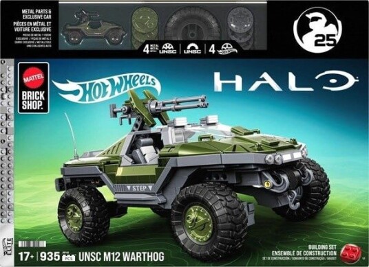 Hot Wheels Brick Shop Elite Series Licensed Halo UNSC M12