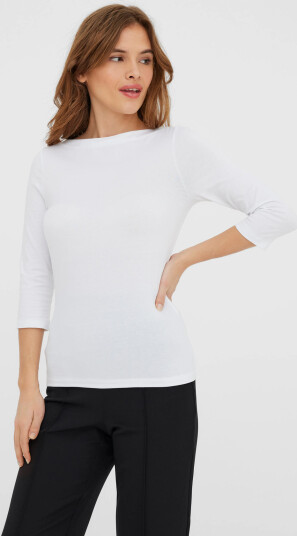 Vero Moda Vmpanda Modal 3/4 Top Jrs Noos   White   M