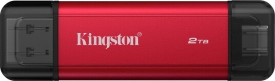 Kingston Dual Portable SSD 2TB Ekstern SSD Svart USB 3.2 Gen 2 SPSD/2TB