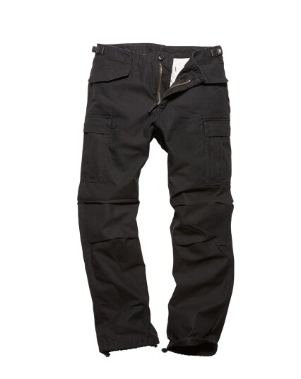 Vintage Industries M65 Heavy Satin Cargo-bukse Svart