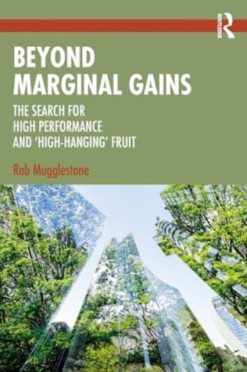 Beyond Marginal Gains  The Search for High Performance and ‘HighHanging’ Fruit