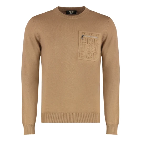 Fendi Herre Strikkevarer Beige M Fendi Herre Strikkevarer Beige M