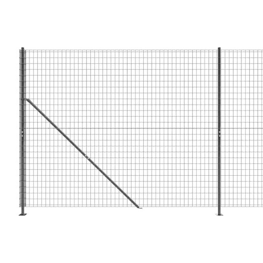 Nettinggjerde med flens antrasitt 1,8x10 m