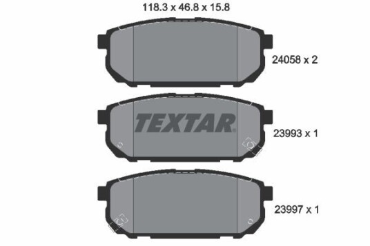 Bremseklosser TEXTAR 2405801 Bremseklosser TEXTAR 2405801