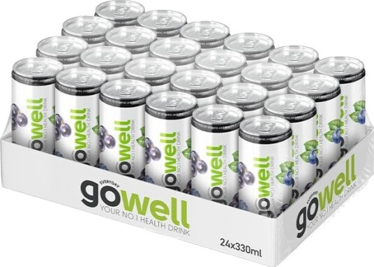 24 x GoWell Funktionsdryck Flak 33 cl Svartvinbär Blåbär 24 x GoWell Funktionsdryck Flak 33 cl Svartvinbär Blåbär