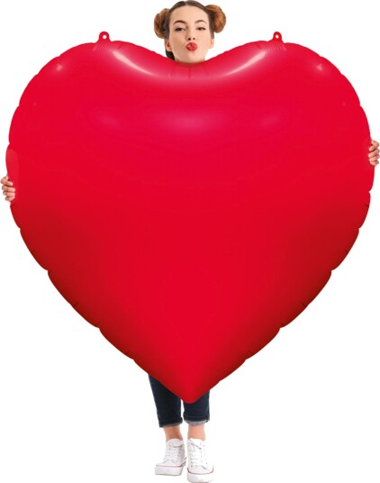 Globos Europe Folieballong Hjerteformet XXL Rød 6620