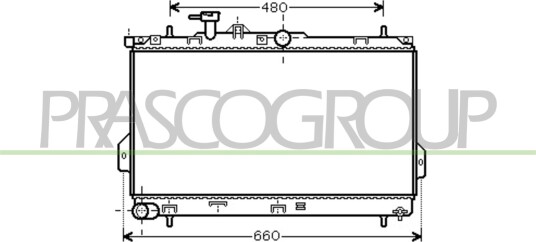 PRASCO HN715R002 Radiator motorkjøling PRASCO HN715R002 Radiator motorkjøling