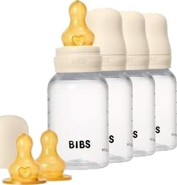 BIBS 4-pakning Tåteflasker Lateks 150 ml - Ivory