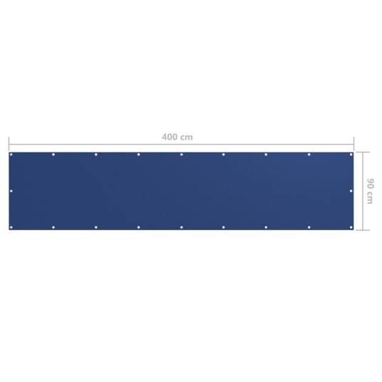 vidaXL Balkongskjerm blå 90x400 cm oxfordstoff
