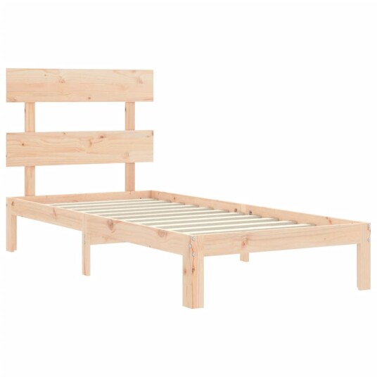 vidaXL Sengeramme med hodegavl 3FT single heltre 8720845986667
