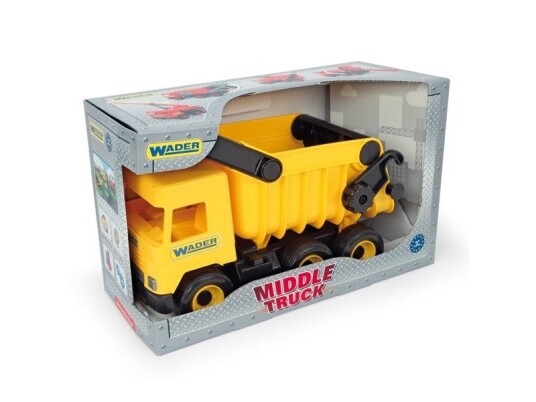 Tigres 32121 Auto Middle Trucktipper In A Box Colour-Yellow One Size