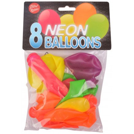 Bini Balloons Bini Balloons Ballonger Neon Ass farger Ø26cm 8 stk