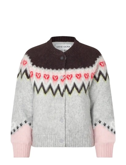 STINE GOYA 2422 Brushed Jacquard Raglan Bombe Grey XS STINE GOYA 2422 Brushed Jacquard Raglan Bombe Grey XS