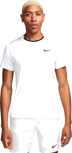 Nike M Court Dri Fit Advantage Top Padel  og tennis T skjorte herre Vit L