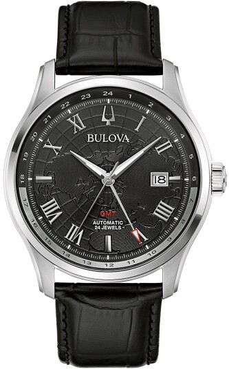 Bulova Herreklokke 96B387 Wilton Sort/Lær Ø43 mm